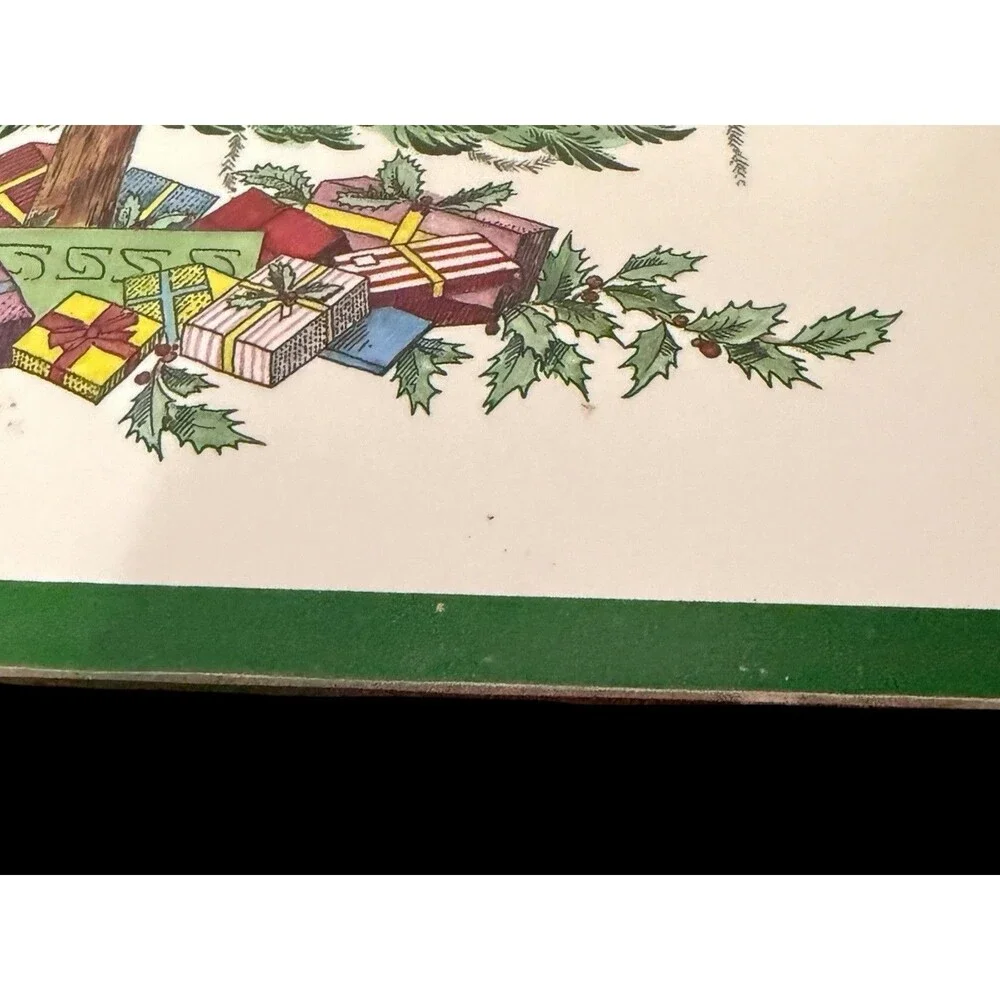3 Spode Christmas Tree Placemats Pimpernel Acrylic Cork Backed England